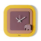 Horloge Tino violette et vert d'eau