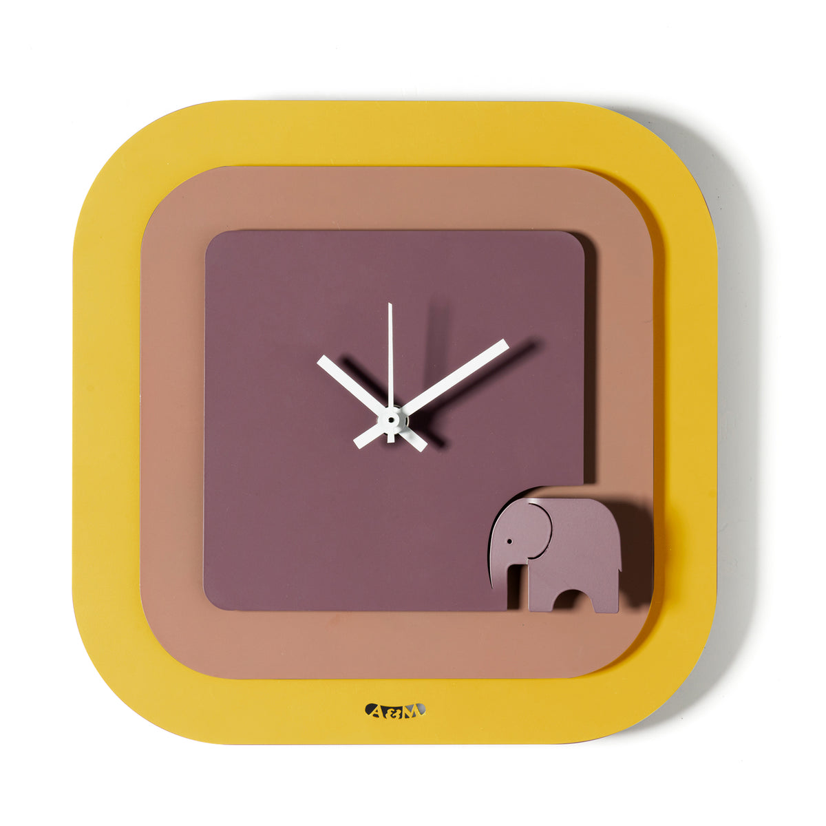 Horloge Tino violette et vert d'eau