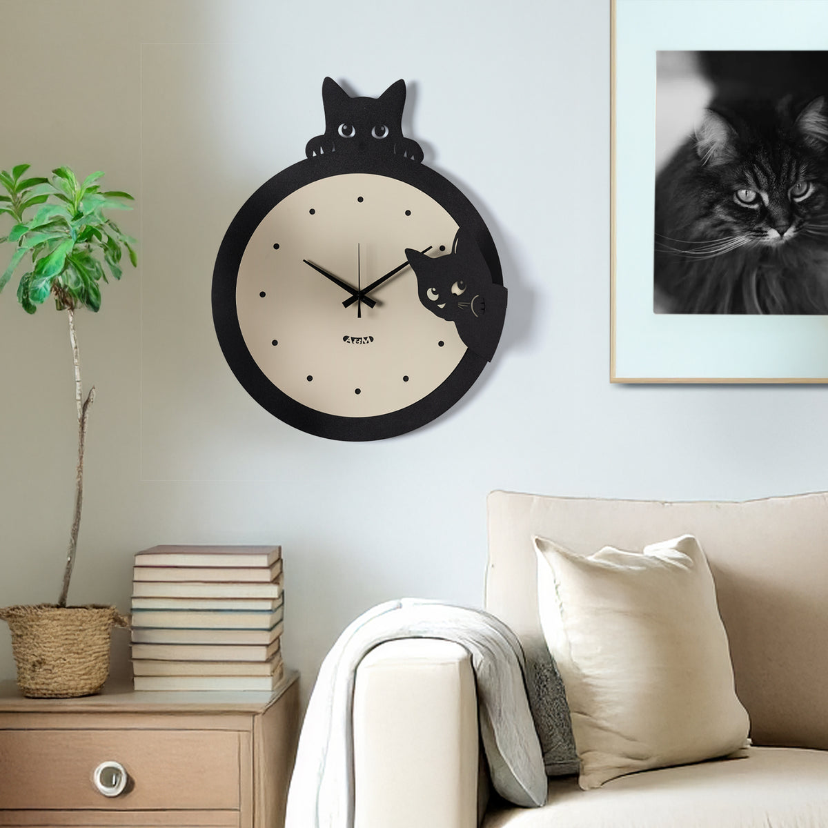 Horloge murale chat Silvestro