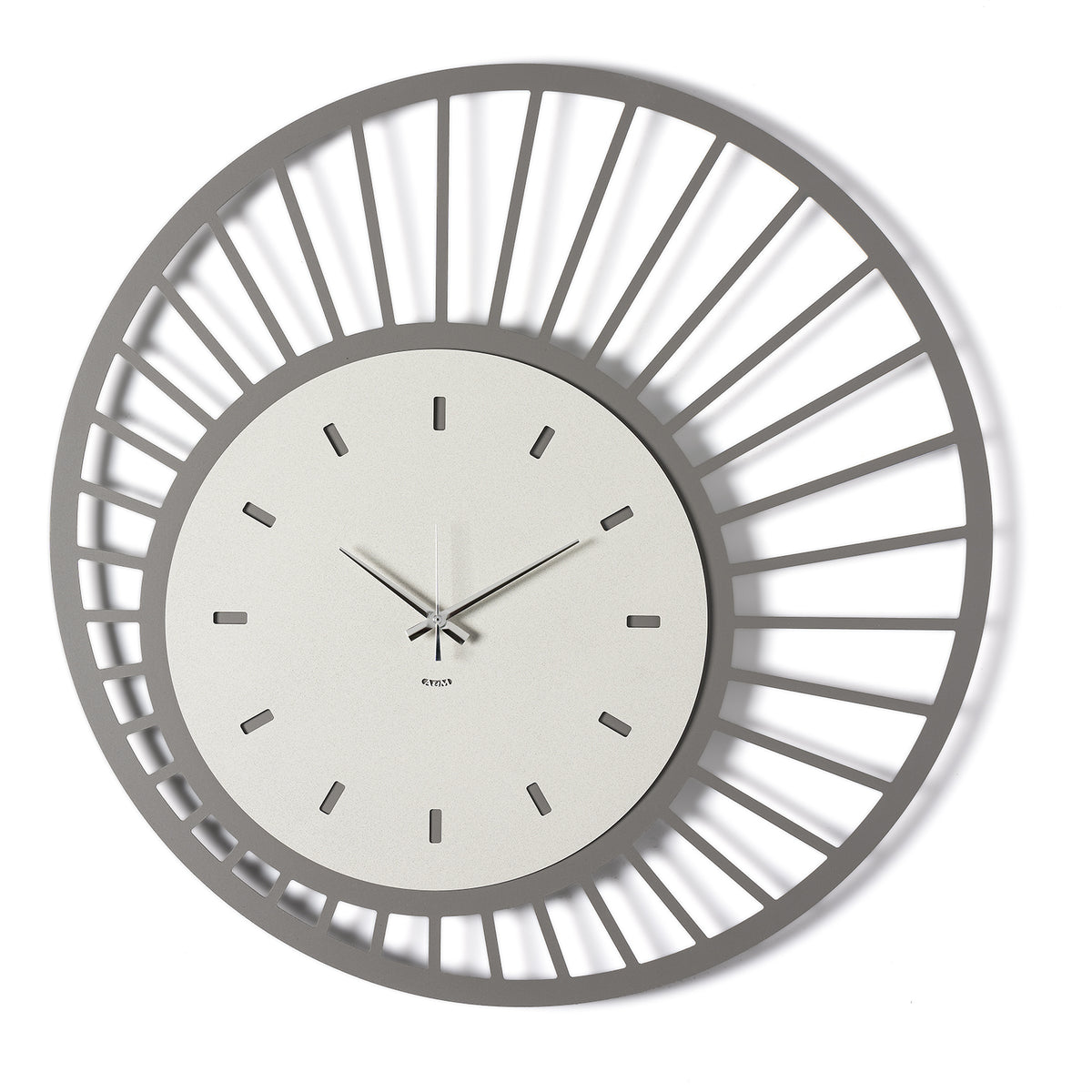 Orologio da parete di design Ray - Fango/avorio