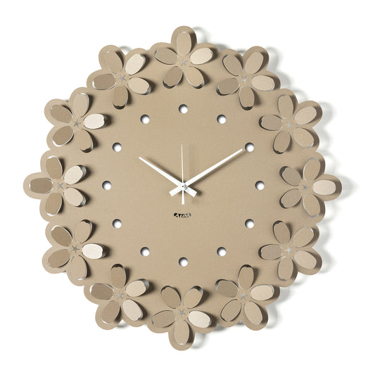 Vista frontale Orologio Ume color beige