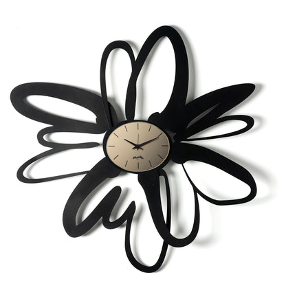 Orologio da parete Shodo nero Arti&Mestieri con quadrante velour bronzo
