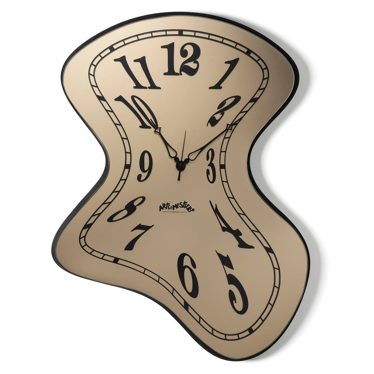 Vista frontale dell'orologio Salvador di Arti&Mestieri, con quadrante in vetro Velour Luxe® bronzo serigrafato.