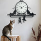 Wall clock detail Cattitude