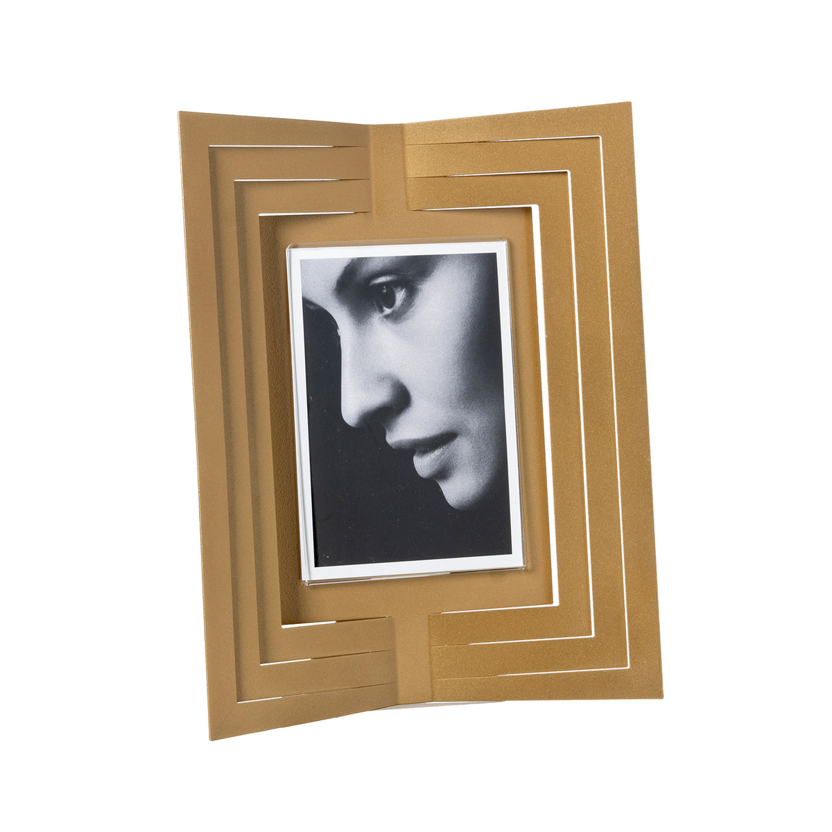 Portafoto di design Vibra grande Oro Laccato