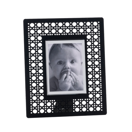 Petit porte-photos Vienna – Motif cannage viennois en métal