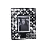 Petit porte-photos Ikat – Motifs floraux ajourés en métal