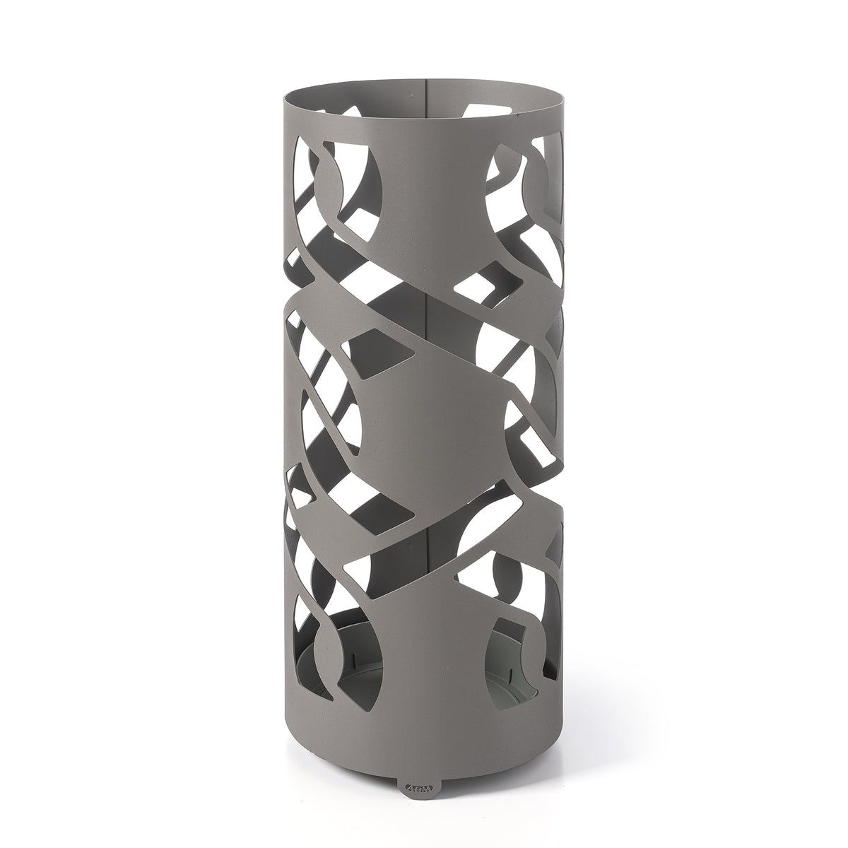 Portaombrelli di design geometrico Looma di colore fango