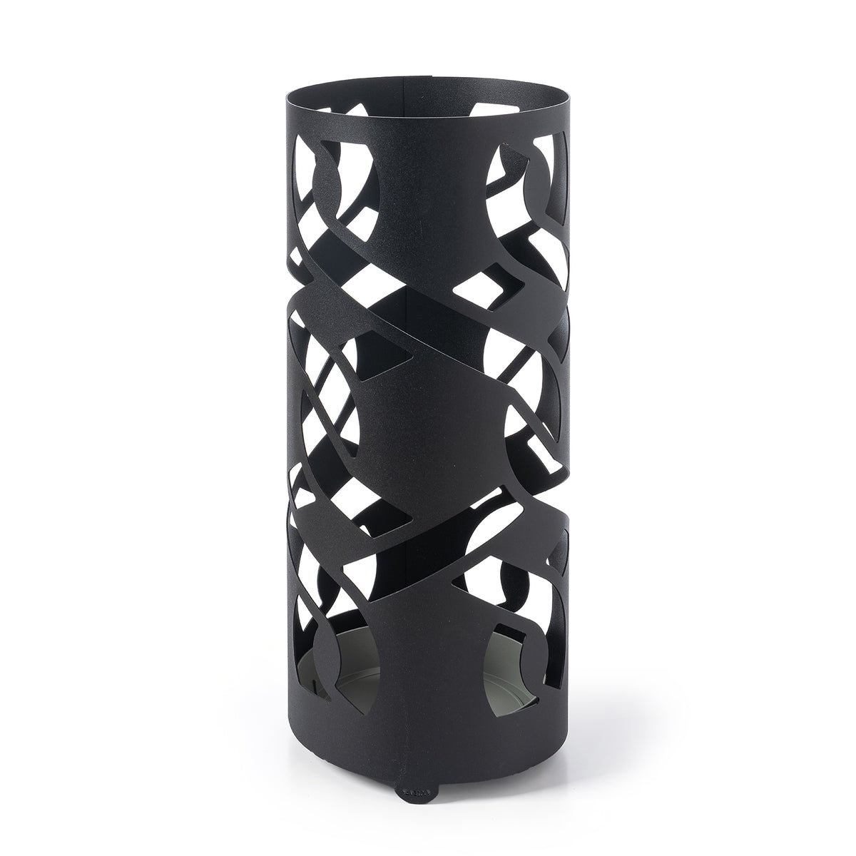 Portaombrelli di design geometrico Looma di colore nero