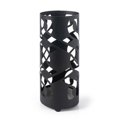 Portaombrelli di design geometrico Looma di colore nero