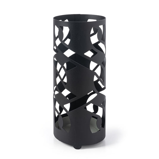 Portaombrelli di design geometrico Looma di colore nero