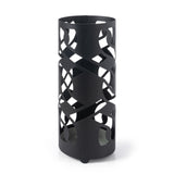 Portaombrelli di design geometrico Looma di colore nero