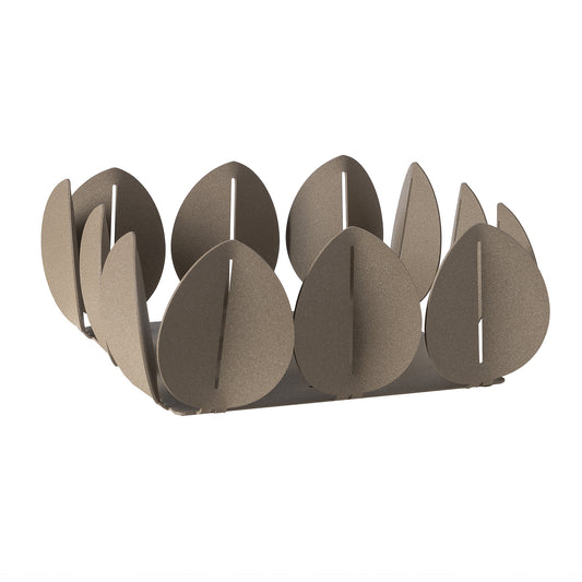 Porta tovaglioli con motivi floreali Ficus di colore beige. Foto senza tovaglioli