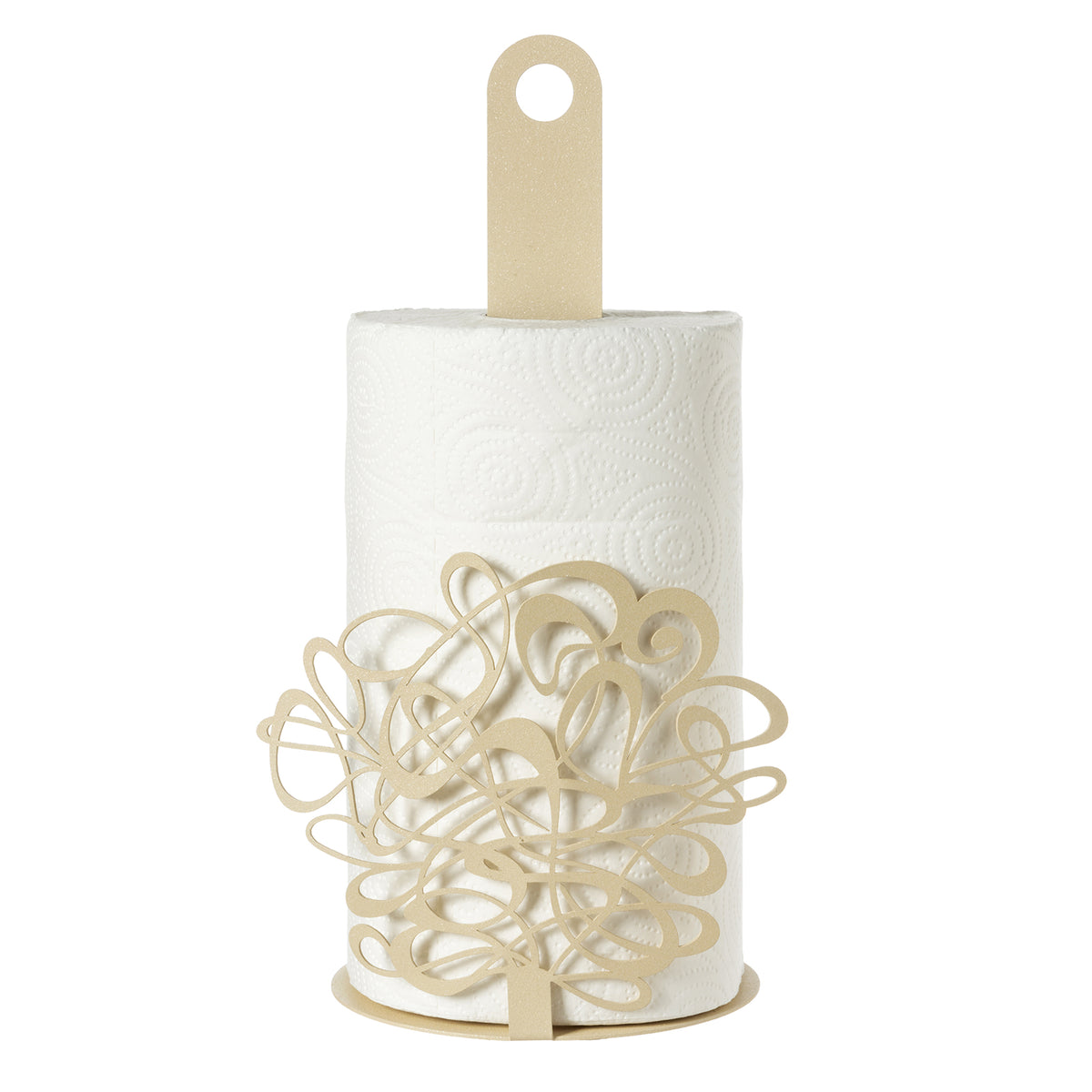 Porta rotolo da cucina Scarabocchio chantilly Arti&Mestieri con rotolo, vista frontale