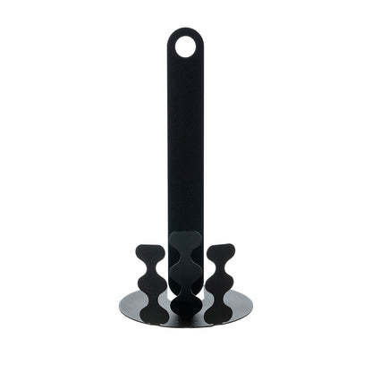 Porta rotolo da cucina Nori nero Arti&Mestieri senza rotolo, vista frontale