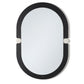 Specchio da parete di design moderno Alchimia ovale di colore nero/avorio