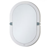 Specchio da parete di design moderno Alchimia ovale di colore bianco marmo/giada