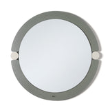 Specchio da parete di design moderno Alchimia tondo di colore giada/avorio