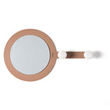Specchio d'ingresso con pomelli appendiabiti Riflesso & Appeso color mocha mousse