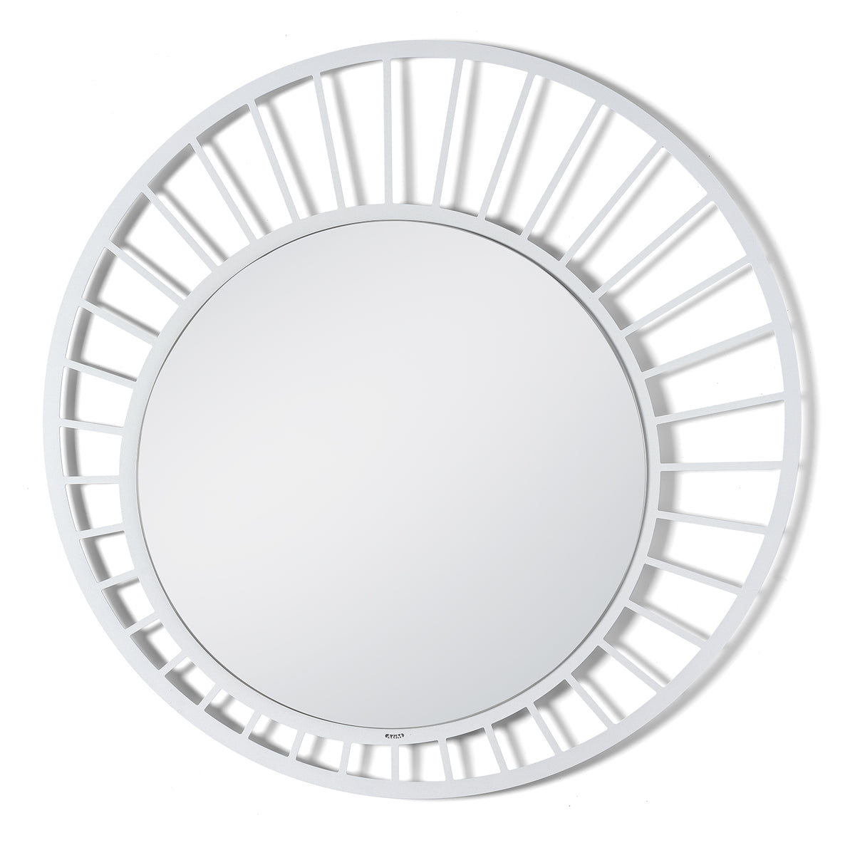 Specchio da parete Ray del colore bianco marmo