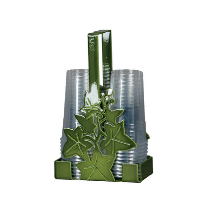 Porte-verres Edera – Décor feuilles de lierre en métal