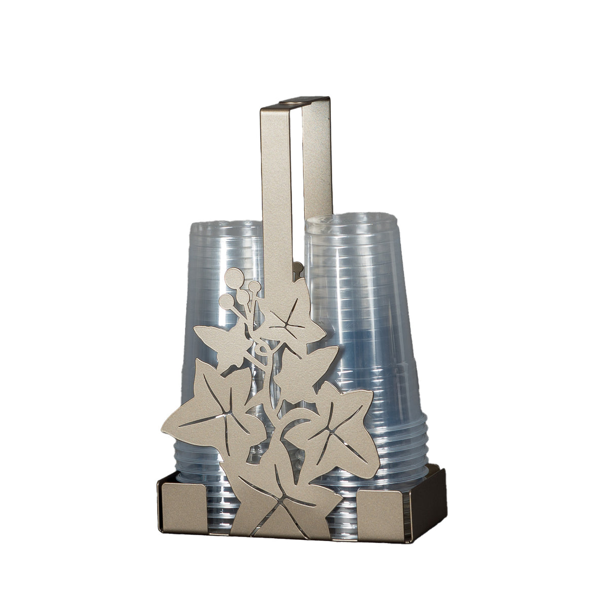 Porte-verres Edera – Décor feuilles de lierre en métal