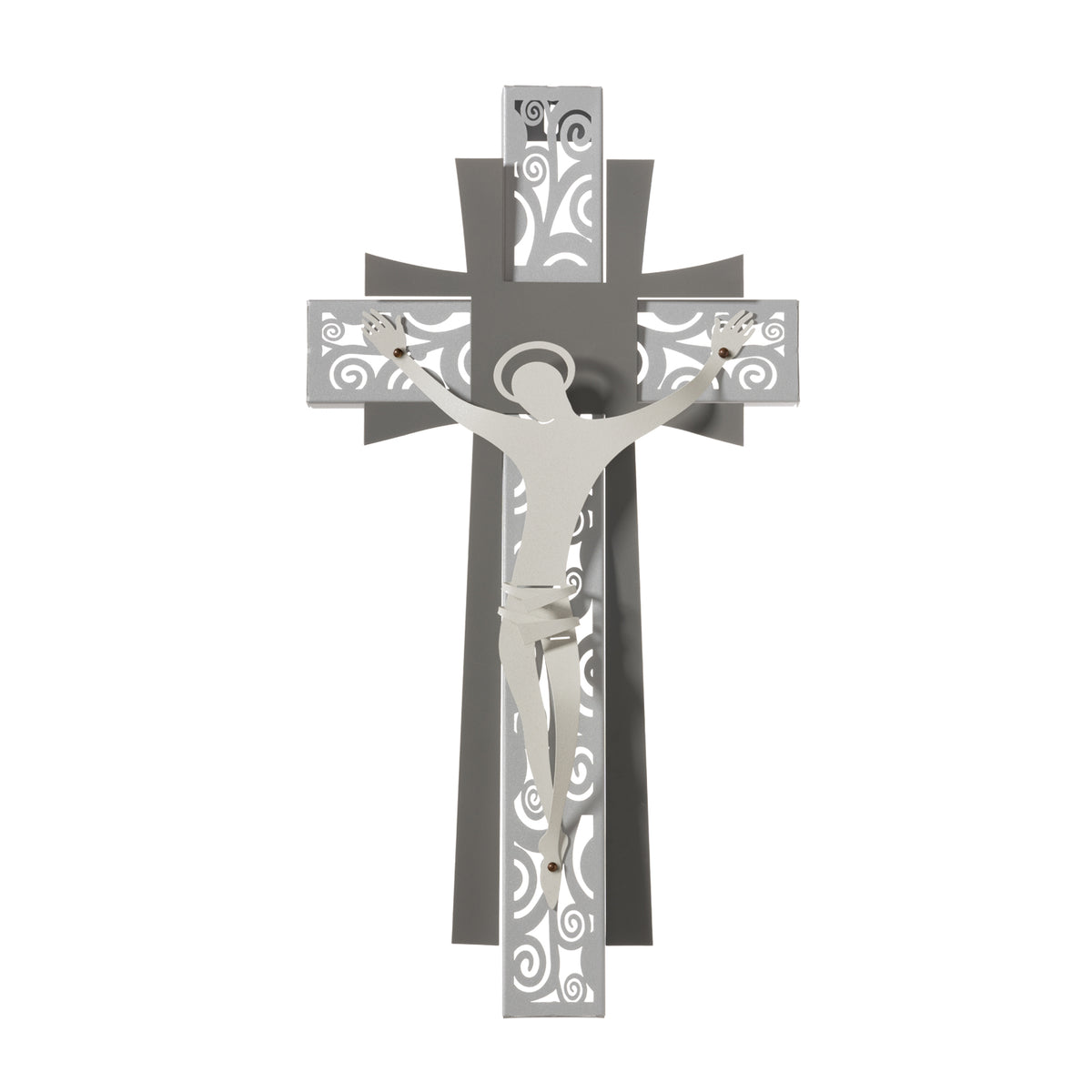 Grand crucifix mural Decor – Design moderne en métal