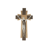 Petit crucifix mural moderne en métal