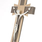 Petit crucifix mural moderne en métal