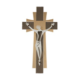 Grand crucifix mural en métal – Design contemporain