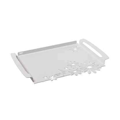 Petit plateau Margherite – Décor marguerites et papillon en métal