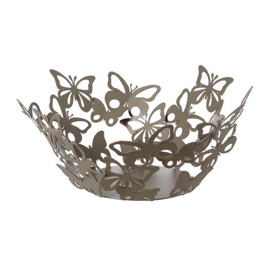 Petite coupe décorative Farfalloso en métal – Papillons ajourés