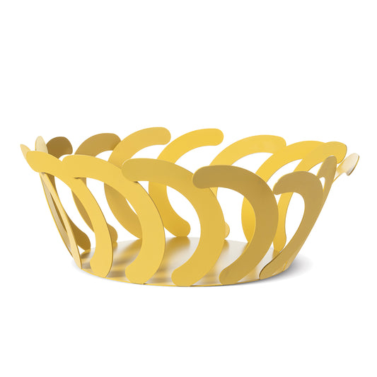 Petite coupe décorative Mambo en métal – Motifs en demi-lune