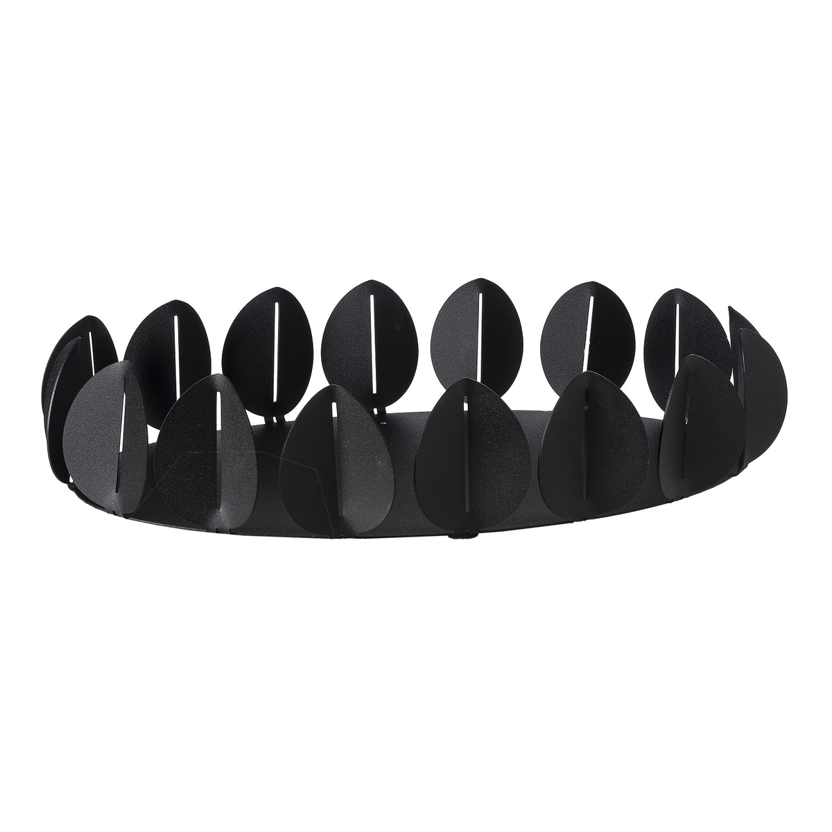 Vassoio con motivi floreali Ficus di colore nero