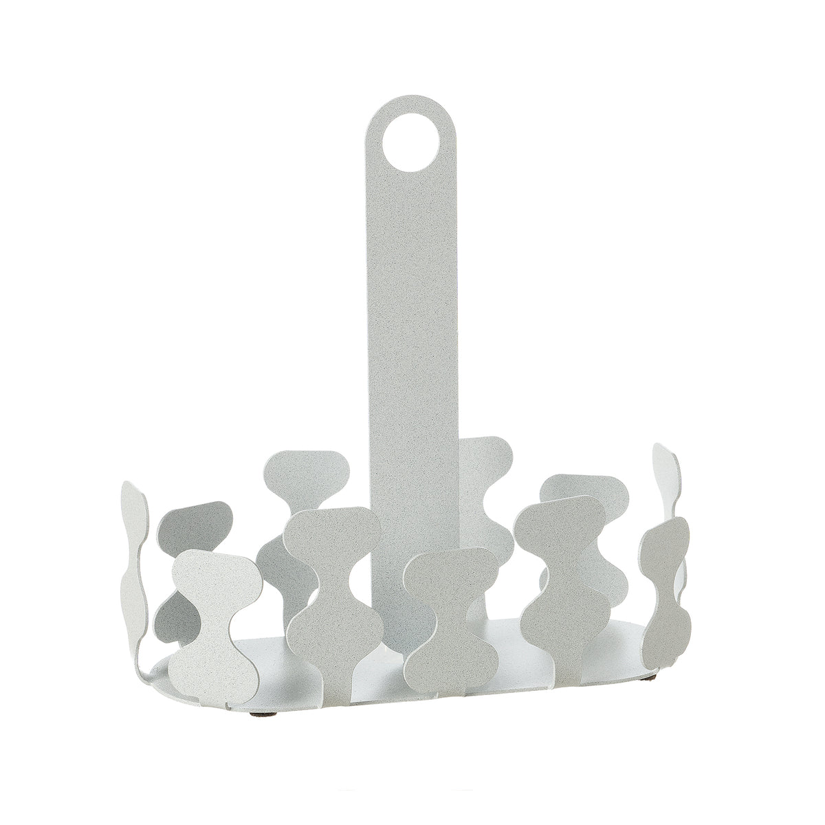 Porta bicchieri da cucina Nori bianco marmo Arti&Mestieri vuoto, vista tre quarti