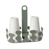 Porta bicchieri da cucina Nori giada Arti&Mestieri con bicchieri vista tre quarti