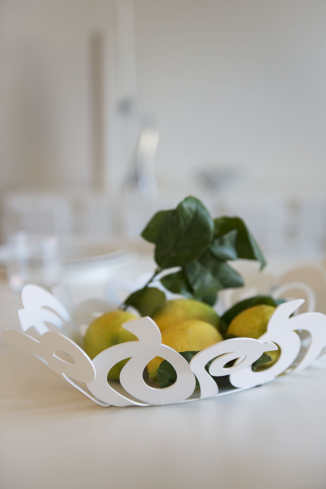 Centro tavola di design "Nastri" ovale