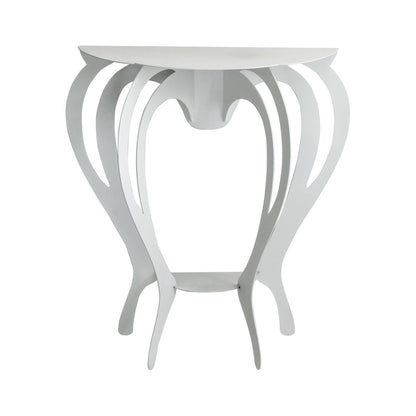 Consolle Ballerina piccola bianca con design elegante - vista frontale