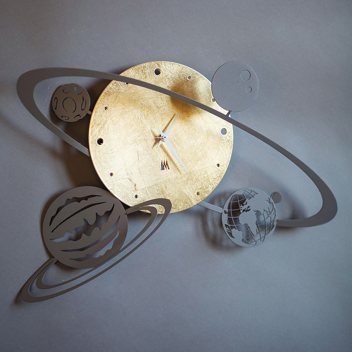 Orologio Sistema Solare foglia oro