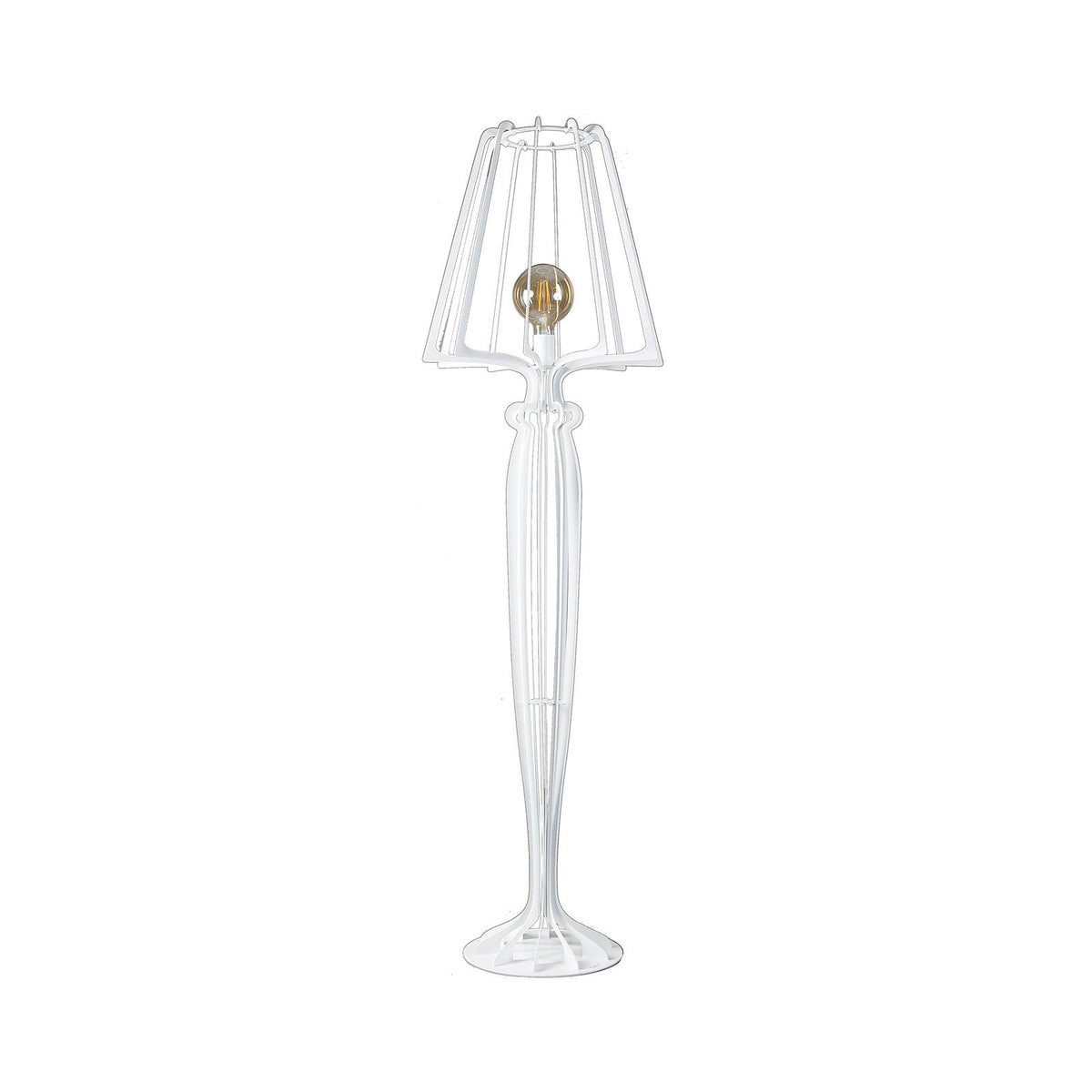 Lampada da terra Minerva bianca