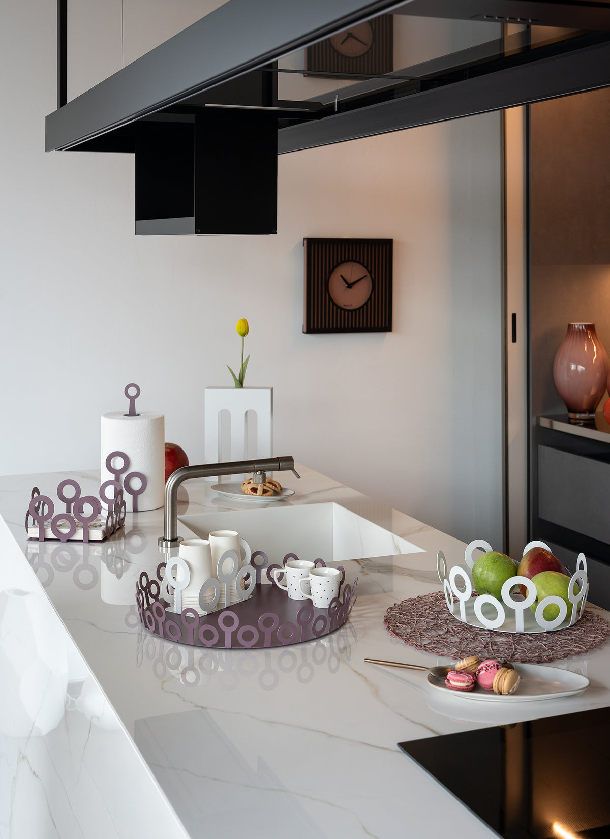 Porte-serviettes de table Bollicine en métal – Design géométrique