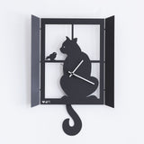Modern pendulum clock Cat at the Window
