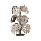 Scultura in ferro moderna a forma di Monstera piccola