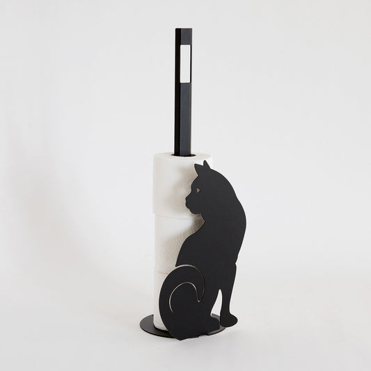 Réserve de papier toilette Gatto – Porte-rouleaux chat en métal