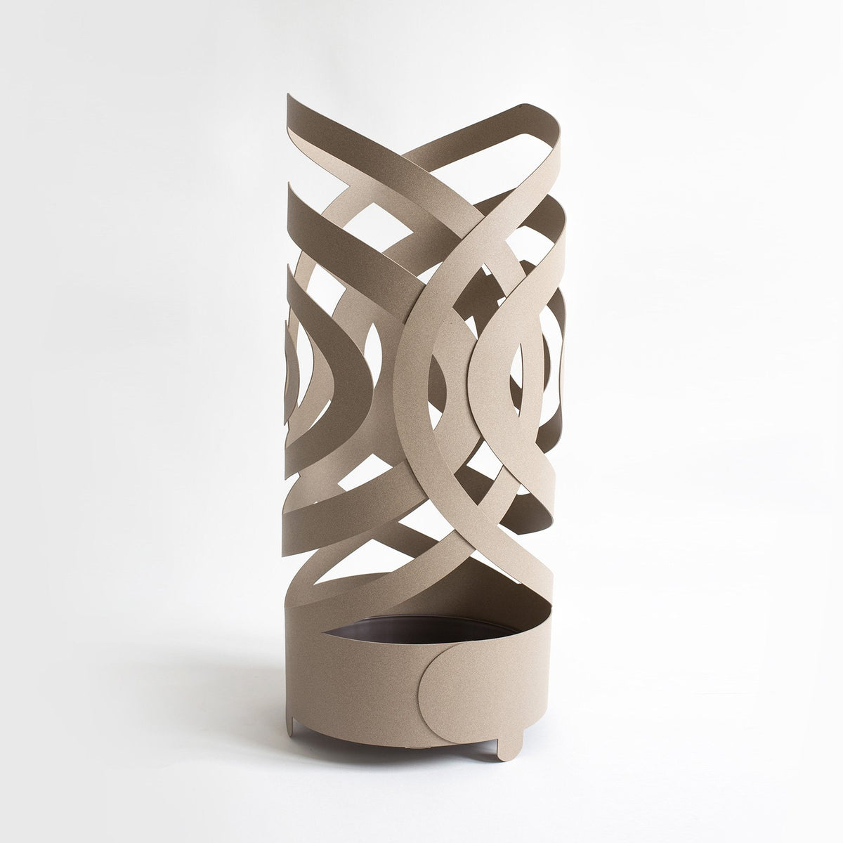 Porte-parapluies design Optical – Lignes entrelacées