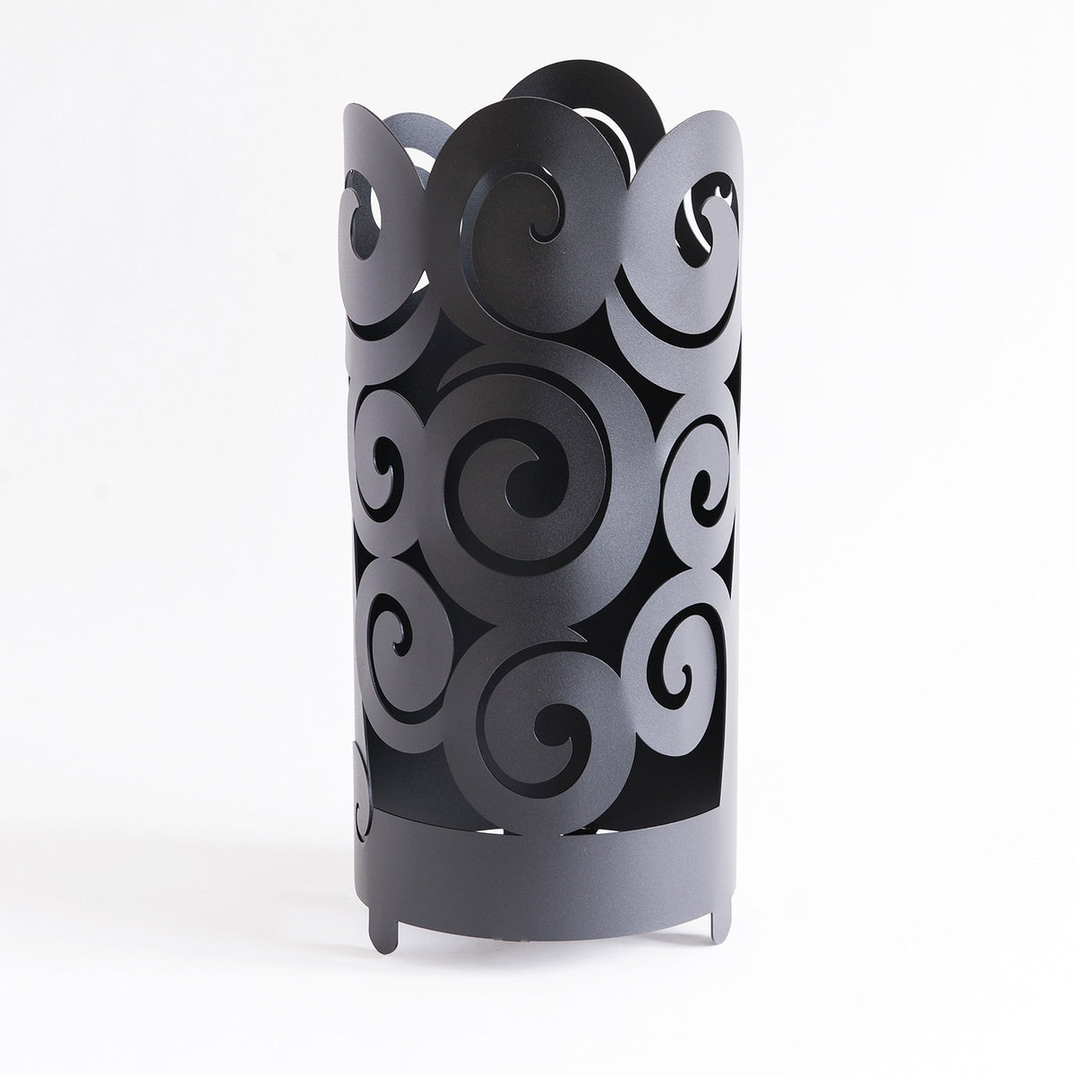 Portaombrelli design Riccioli nero con motivo decorativo - dettaglio struttura