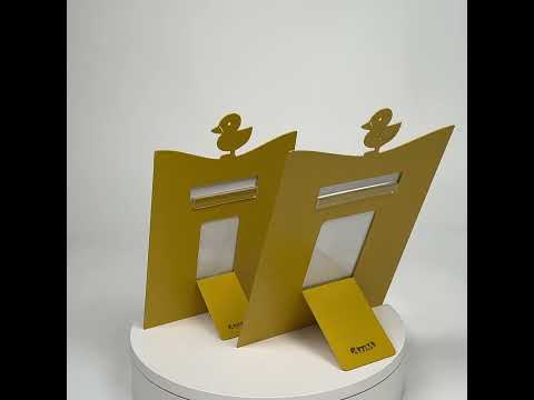 Grand porte-photos Paperella – Design canard en métal